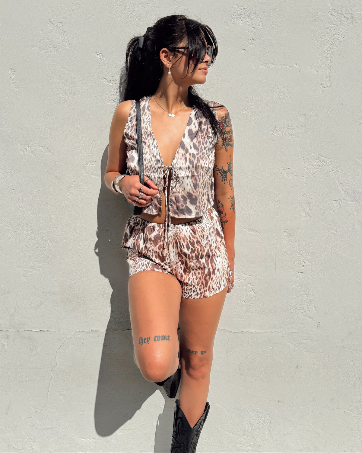 Wild Thing Tie Front Top - Burnout