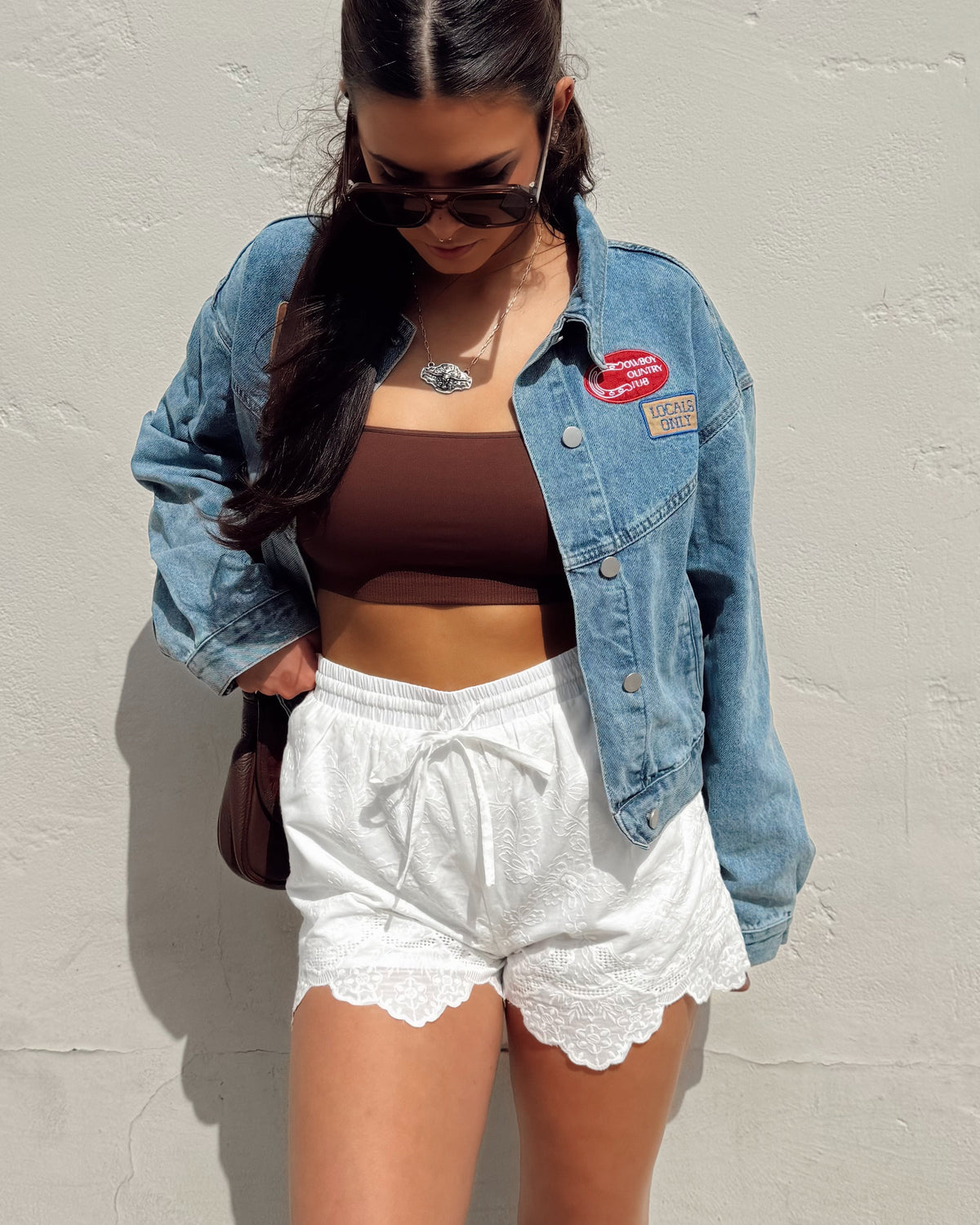 Eyelet Boxer Shorts - Burnout