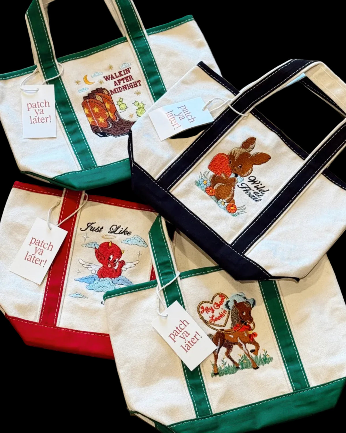 Mini Canvas Tote Bag - Burnout