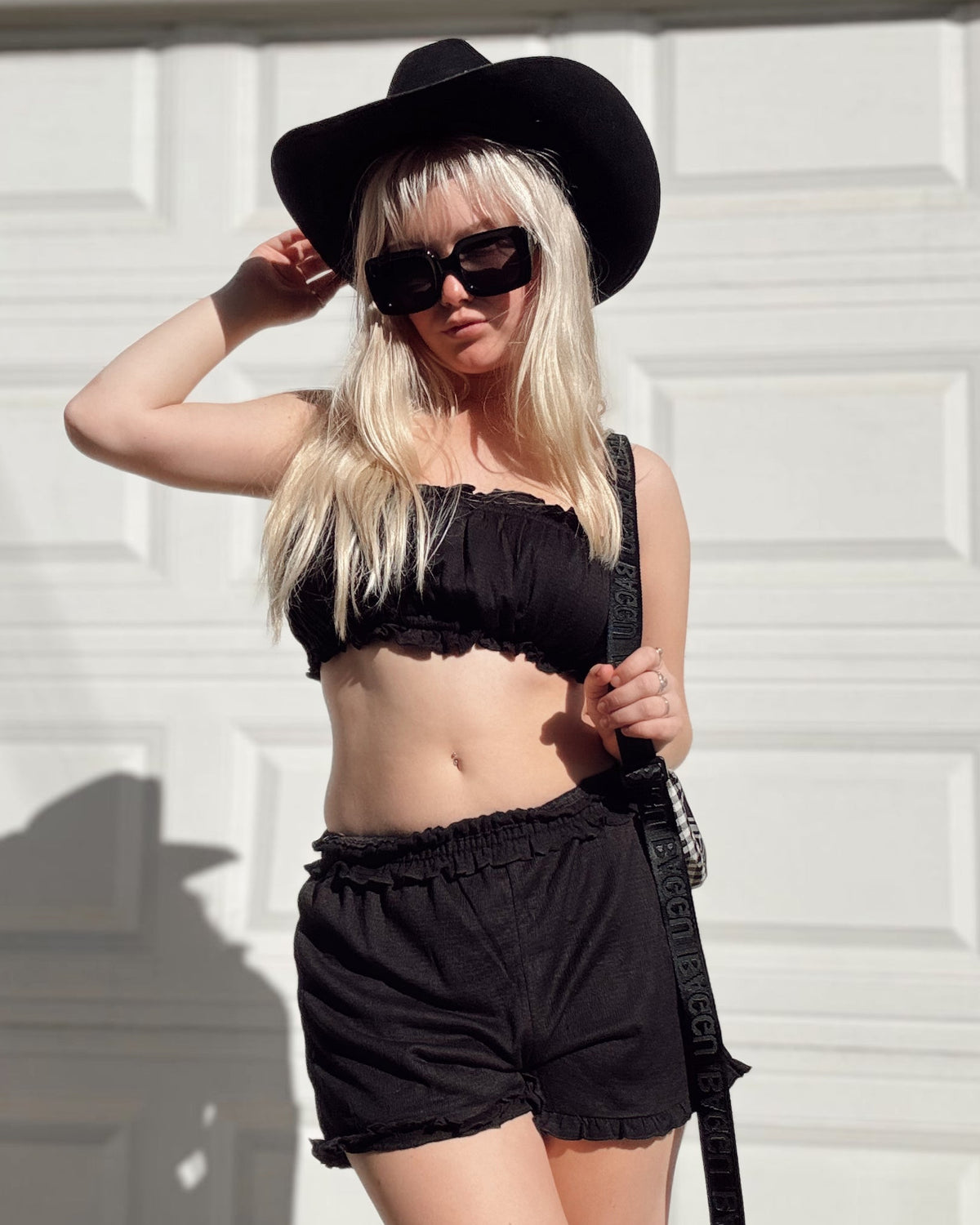 Ruffle Tube Top Set - Burnout