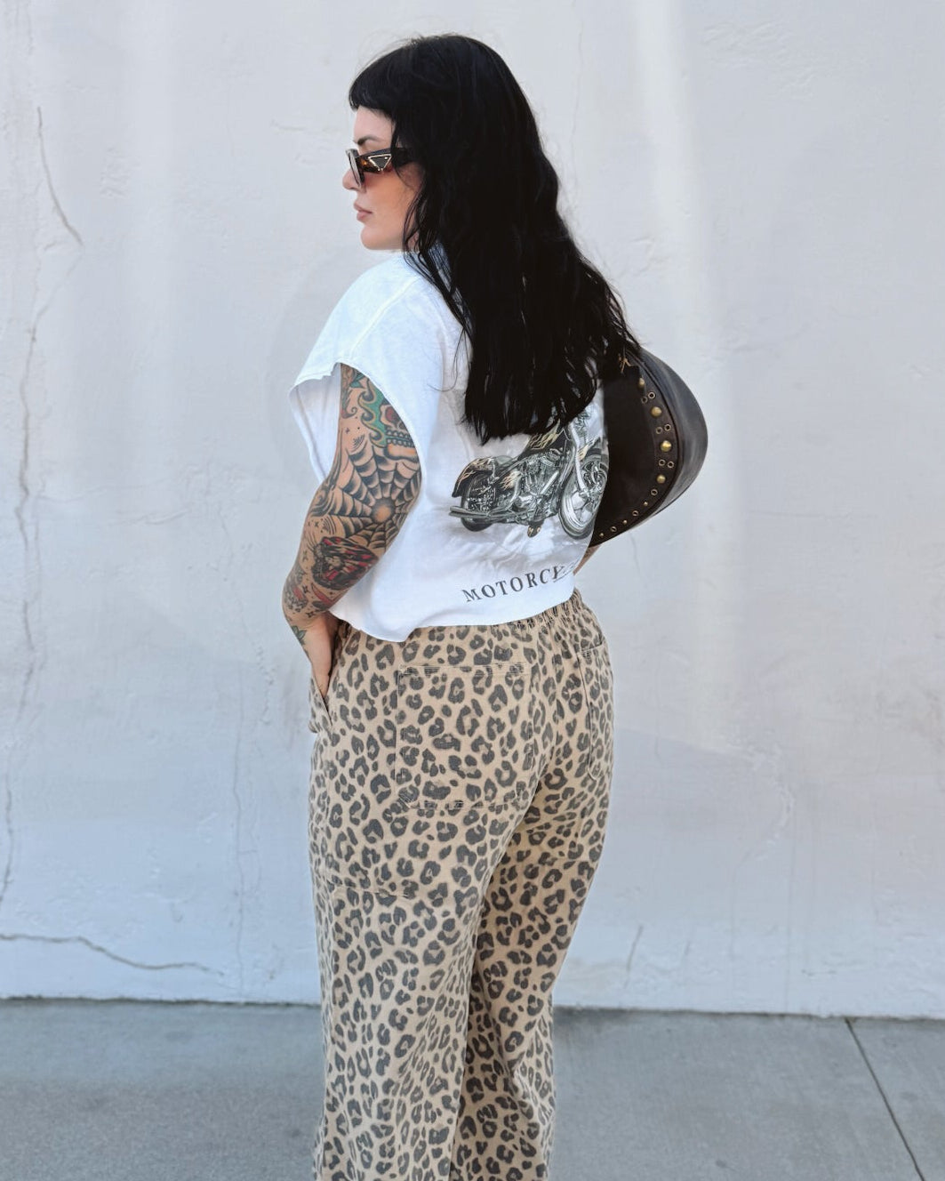 Leopard Barrel Pants - Burnout