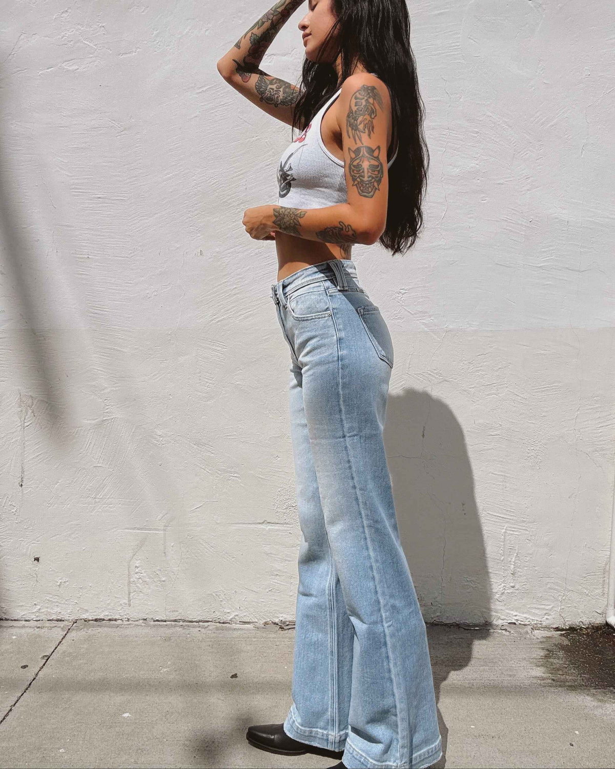 Double Loop Flare Jeans