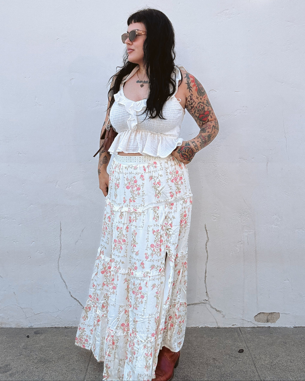 Garden Maxi Skirt - Burnout