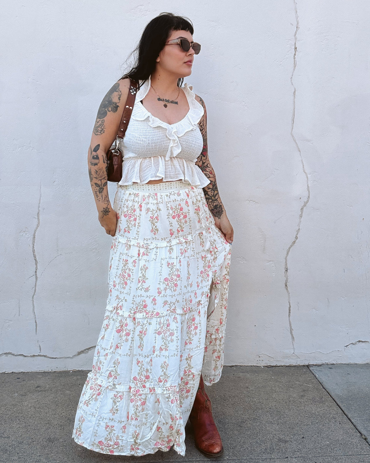 Garden Maxi Skirt - Burnout