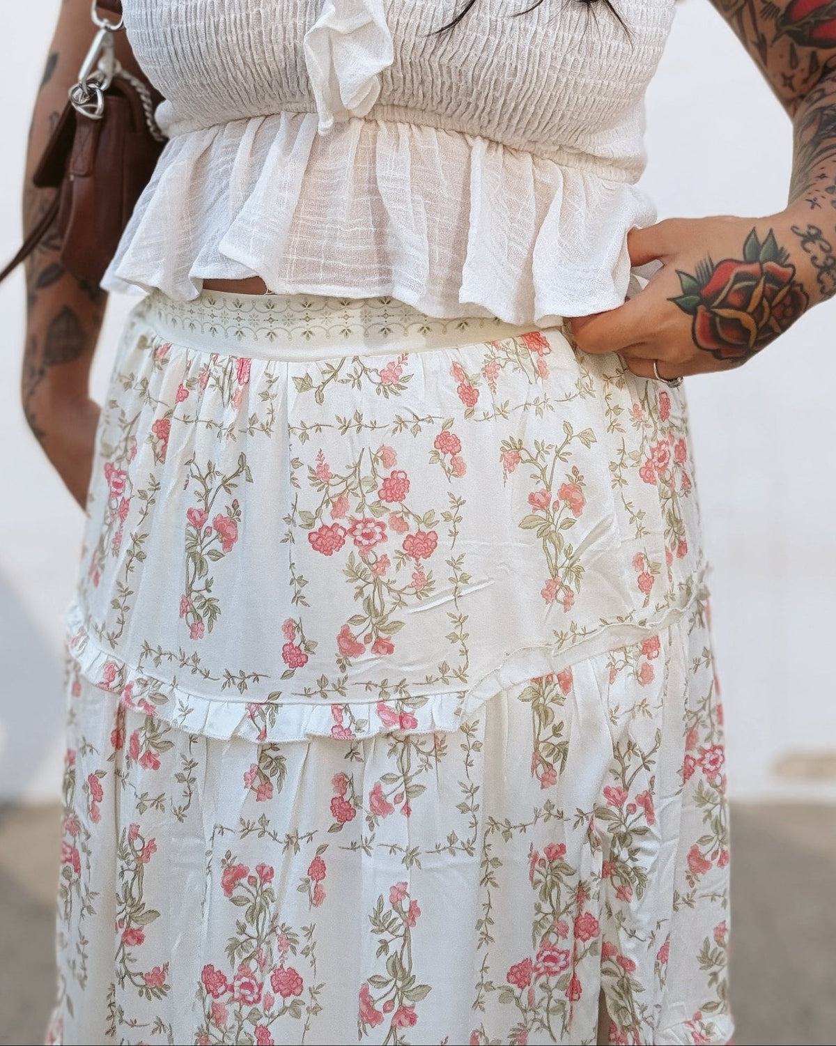 Garden Maxi Skirt - Burnout