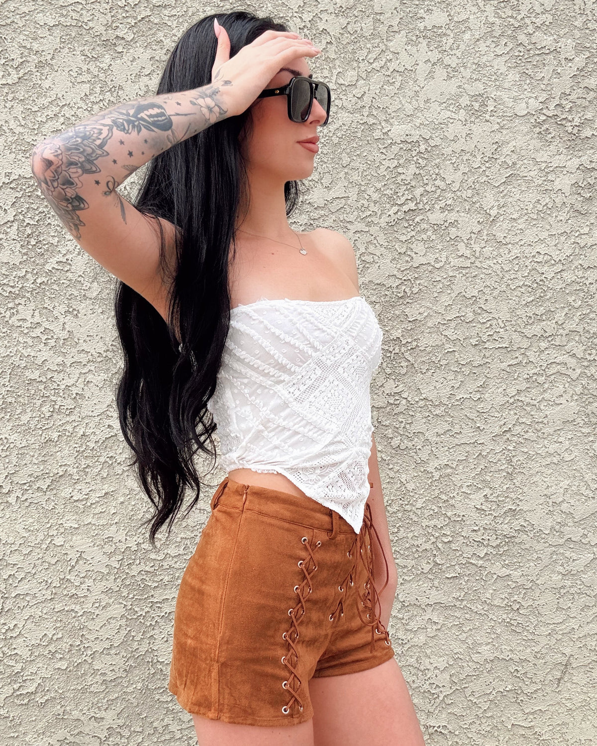 Lace Bandanna Top - Burnout