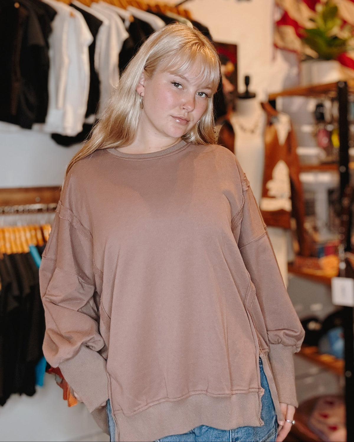 Oversized Crewneck - Mocha