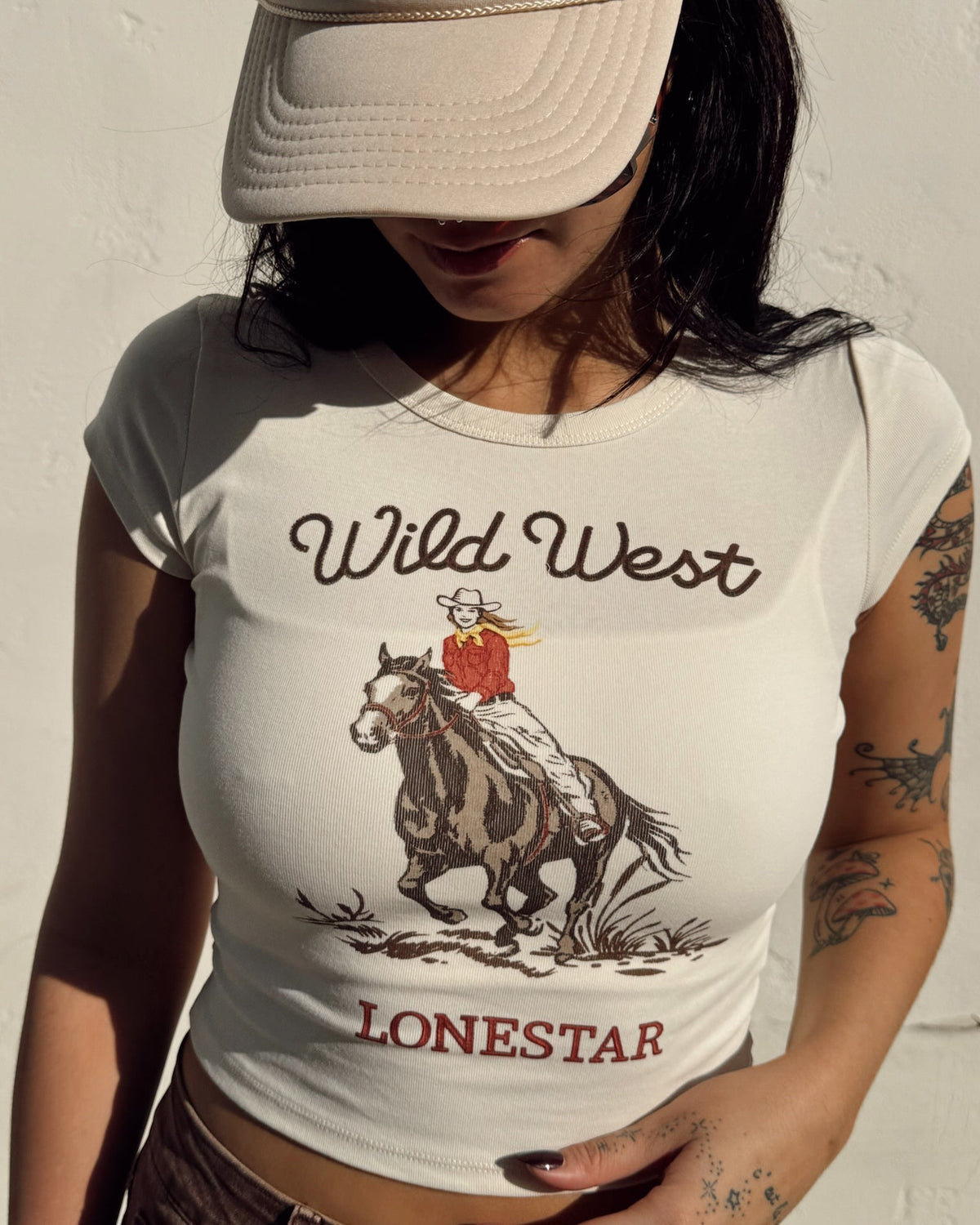 Wild West Baby Tee - Burnout