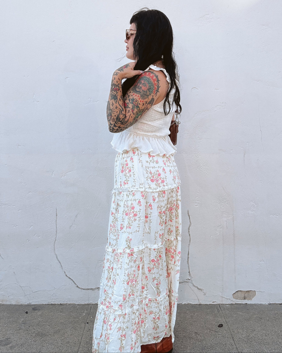 Garden Maxi Skirt - Burnout