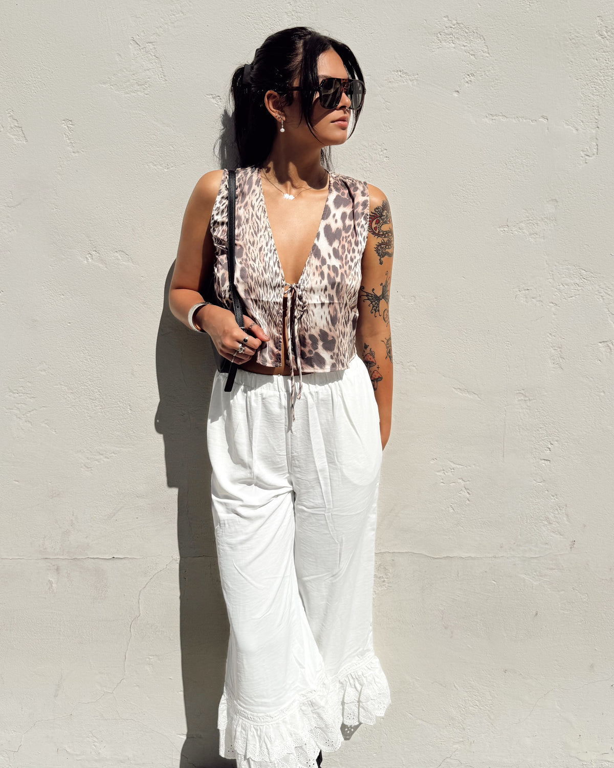 Wild Thing Tie Front Top - Burnout