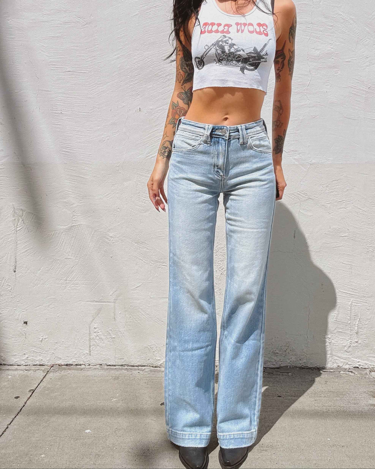 Double Loop Flare Jeans